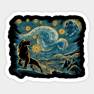 Starry Lion King Sticker